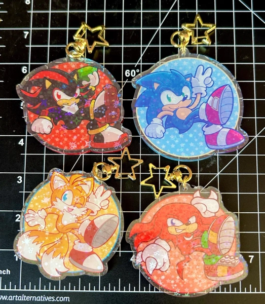Sonic the Hedgehog Sonic, Tails, and Knuckles Double Sided Charms team Sonic - Etsy