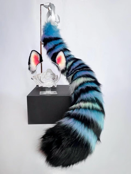 Faux fur Derpy Tiger Ears and Tail