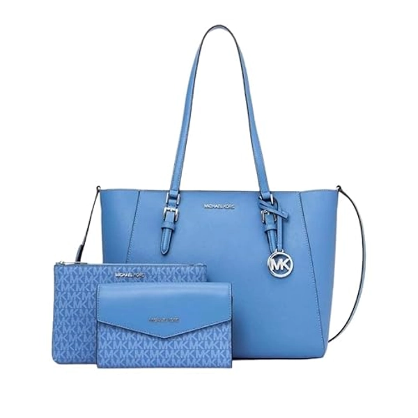 Michael Kors Charlotte Large 3-in-1 Tote Crossbody Handbag Leather