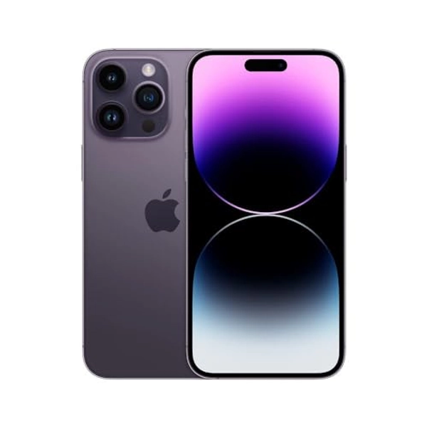 Apple iPhone 14 Pro Max, 128GB, Deep Purple - Unlocked (Renewed)