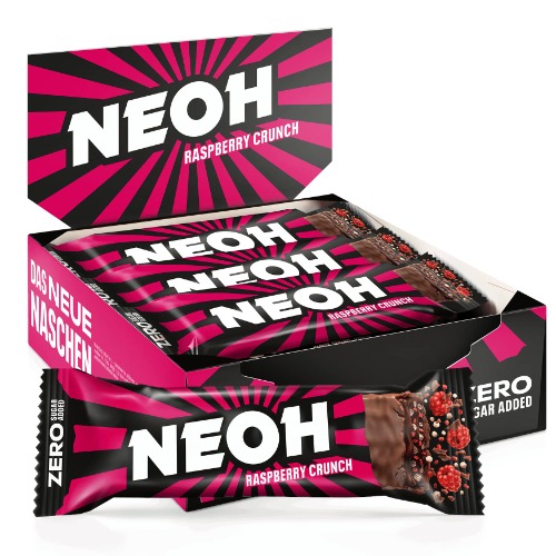 NEOH Low Carb Protein Riegel Himbeere - 1g Zucker / 114 kcal / 6g Protein - Ohne Zuckerzusatz - Vorteilsbox 12x30g - Raspberry - Himbeere 12 Stück (1er Pack)