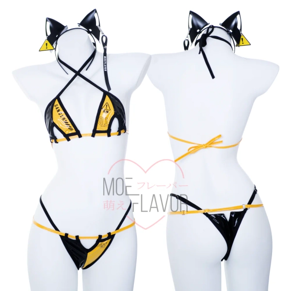 Danger Cyber Cat Bikini