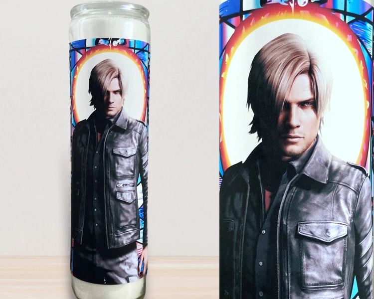 Leon S. Kennedy Prayer Candle - Video Game Art