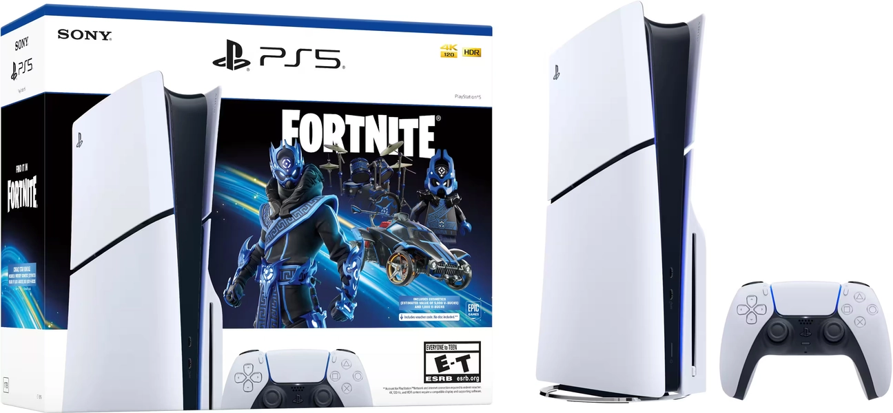 Sony PlayStation 5 Slim Console Fortnite Cobalt Star Bundle White 1000045133 - Best Buy