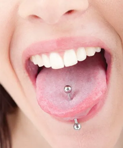Tongue piercing 