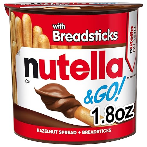 Nutella & GO! Hazelnut and Cocoa Spread with Breadsticks, Snack Cup, 1.8 oz - Hazelnut - 1.8 Ounce (Pack of 1)