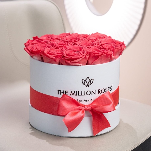 Classic White Box | Coral Roses | Default Title