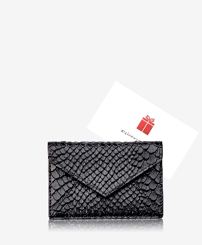 Gift Card with Personalized Leather Card Case - 500 / No