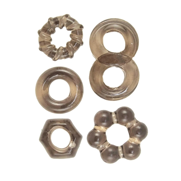 Enhancer Five Pc Cock Ring Set - Penis Rings | Adam & Eve