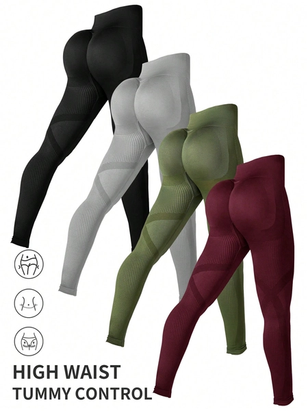 Four HighWaisted Sports Leggings