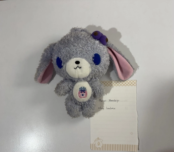 Sanrio Sugarbunnies blueberryusa Mascot Plush Jam embroidery Pink Tag RARE Used 