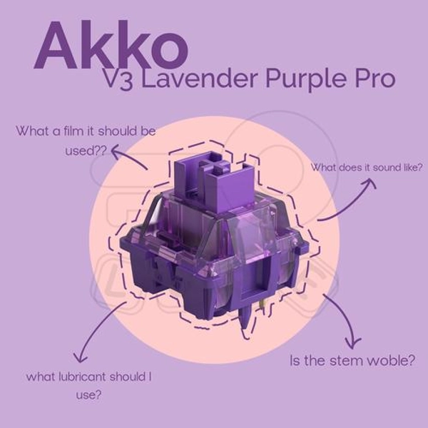 Akko V3 Lavender Purple Pro - +0.3mm Deskeys, 204g0