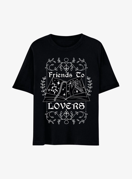 Friends To Lovers Book Boyfriend Fit Girls T-Shirt - M