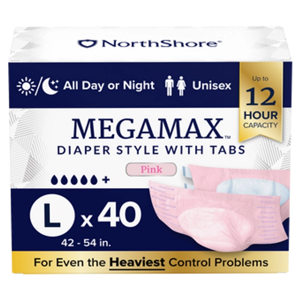 NorthShore MegaMax 12-Hour Overnight Diaper Style Briefs