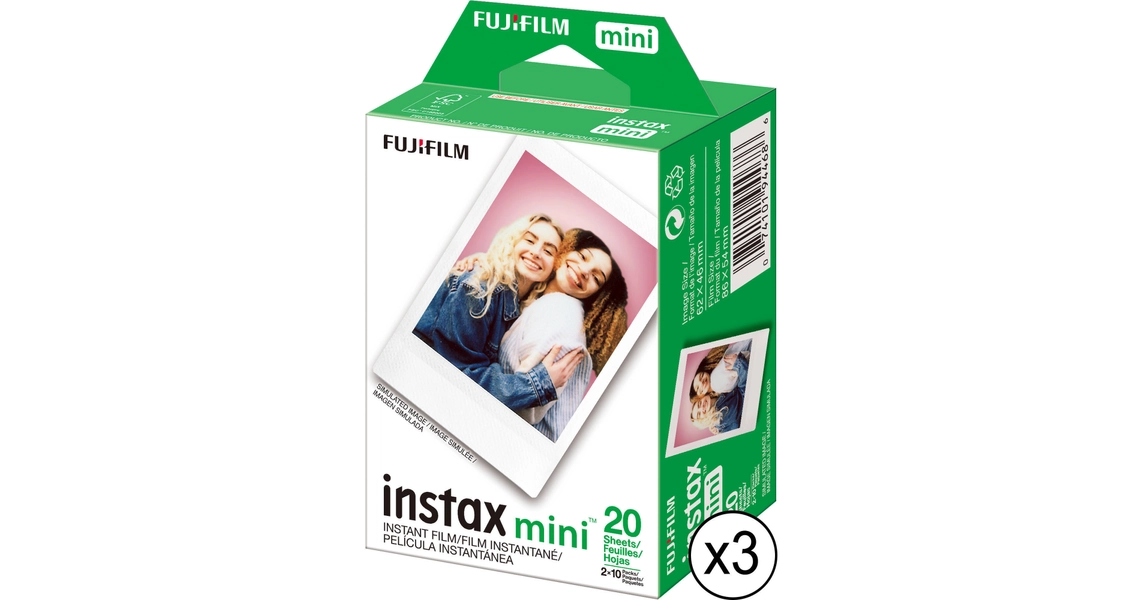 FUJIFILM INSTAX MINI Instant Color Film Kit (60 Exposures)