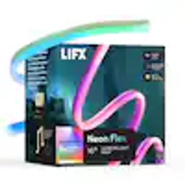 LIFX 16 ft. Smart Multi-Color RGBW Wi-Fi Plug-In Neon Flex Integrated LED Strip Light Works with Alexa/Google/HomeKit/Siri LFXNEON16
