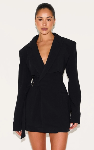 Black Tie Blazer Dress