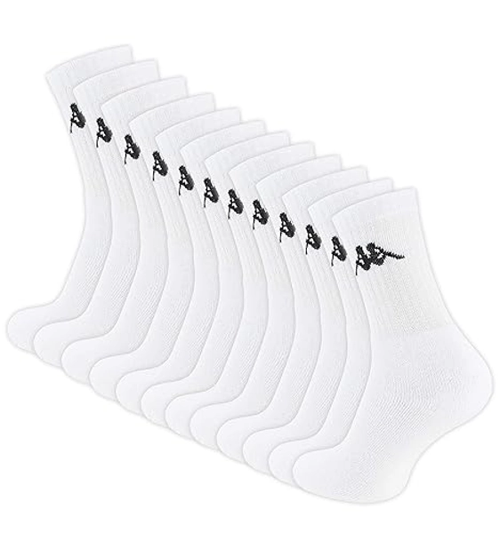 Kappa 6-9 oder 12 Paar Original Tennissocken, Sportsocken in weiss