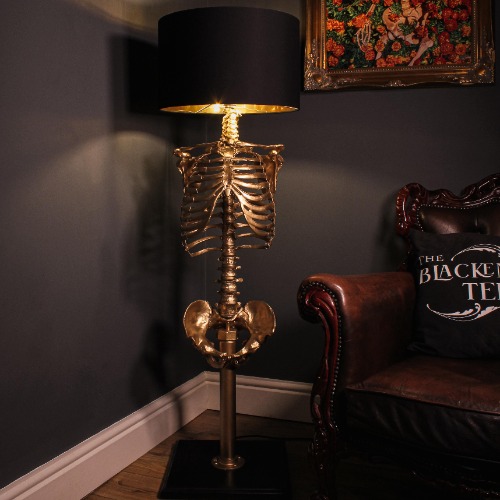 The Gold Skeleton Floor Lamp by The Blackened Teeth | USA