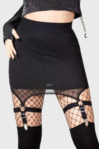 Cassandra Mini Skirt | XL / Black / 94% Polyester 6% Elastane