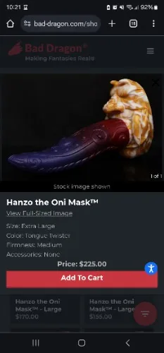 XL Hanzo the Oni Mask | Bad Dragon