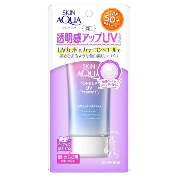 Rohto Mentholatum - Skin Aqua Tone Up UV Essence SPF50+ PA++++ - 80g  | Beauty Amora | Australia's K-beauty Store