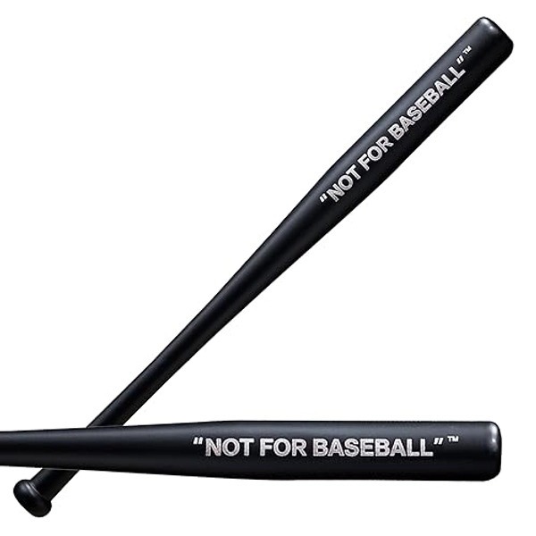 POM Baseball Bat - Not for Baseball Brand - Authentic Beech Wood - 30" Black - Softball, Batting Practice, Training, Self Defense, Home Security.