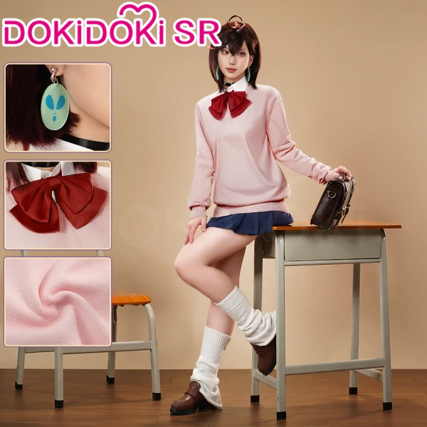【Ready For Ship】Dokidoki-SR Anime DDD Cosplay Pink Uniform Costume Female