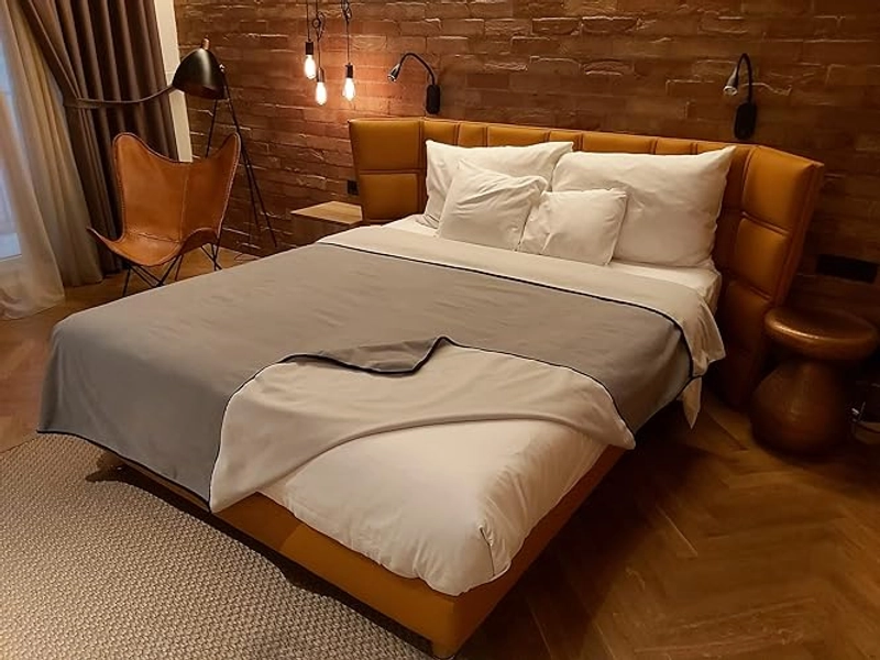 Waterproof Blanket for Adults - Cozy Love Throw Blankets for Couples, Ideal for Bed and Intimacy Moments [80"x90" Warm Gray/Cool Gray]