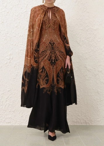 Zimmermann Hypnotic Caped Maxi Dress