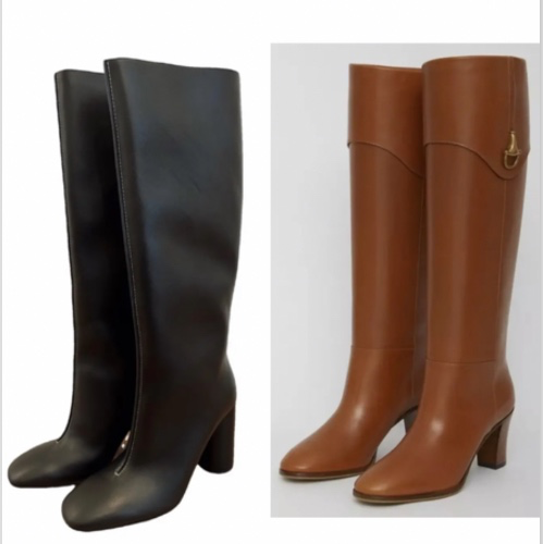 Boots - Hermes black & Gucci brown 