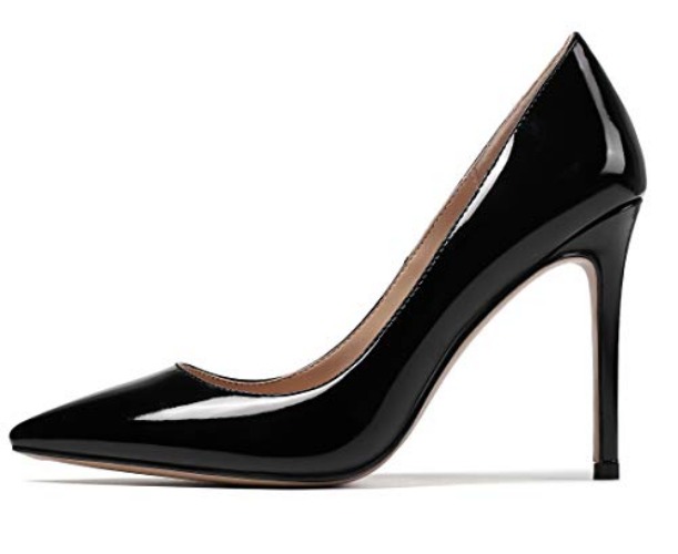 SAMMITOP Women's Classic Fashion Stiletto Pointed Toe 10CM High Heel Dress Pump Shoes - 6 - Black