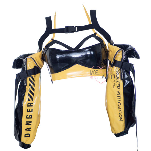 Danger Cyber Cat Outfit - Yellow & Black / Top / Pre-Order