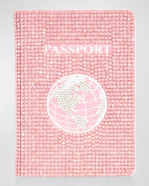 Allover Crystal Passport Holder