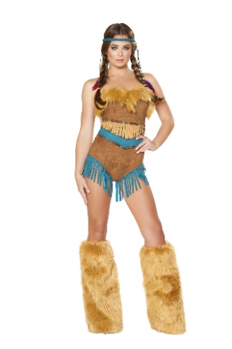 2pc Tribal Vixen Costume - Small / Honey/Brown