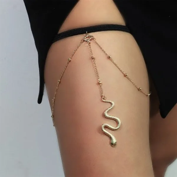 1.48US $ 60% OFF|Boho Sexy Thigh Chain Body Jewelry For Women Elastic Force Snake Pearl Pendant Bohemia Fashion Multilayer Chain Body Jewelry - Body Chain - AliExpress
