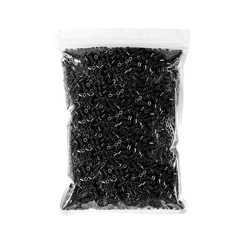 Tcthbc Fuse Beads 6000 Pieces Black Melty Beads 5mm Iron Beads Compatible Perler Beads Hama Beads, Black - Black - 6000PCS