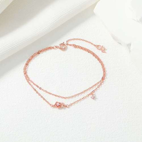 Crystal Double Bracelet | Pink