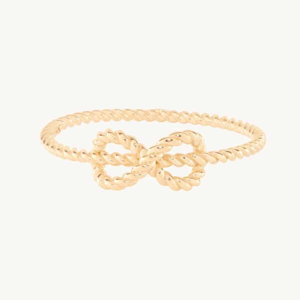 Love Knot Gold Infinity Ring