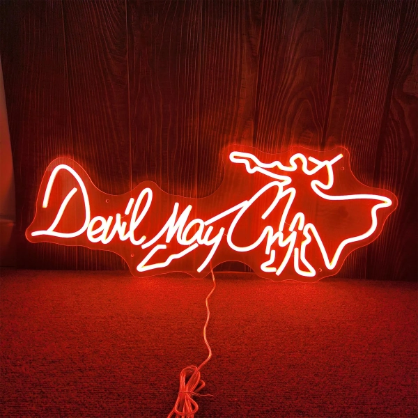 Devil May Cry Neon Sign, Neon Sign, DMC Video Game Room Wall Decor, Gaming Neon Sign, Personalized Gift for Boyfriend,Personalized Neon Sign