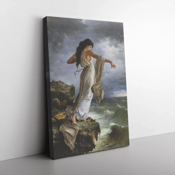 The Death of Sappho by Miguel Carbonel Selva Rectangle Canvas Wrap