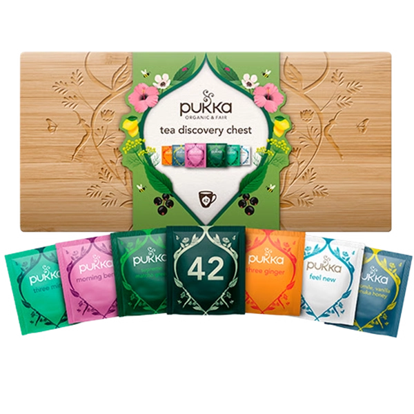 Pukka Tea Discovery Chest Ø (42 breve) | Gratis fragt på Helsebixen