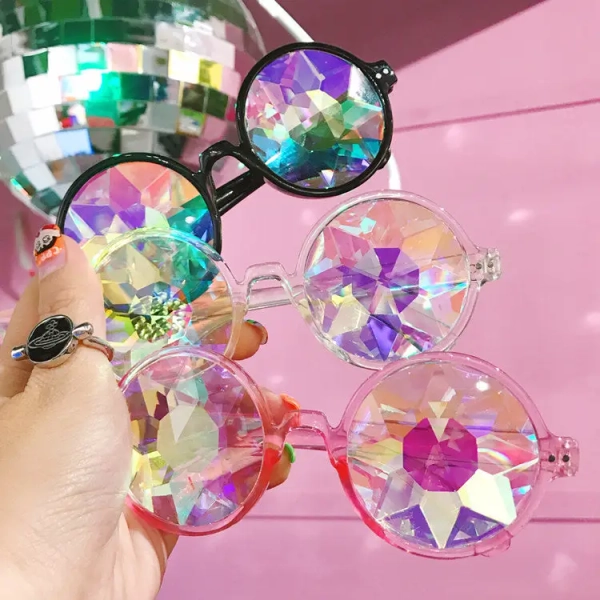 Crystallized Jewel Sunglasses with Kaleidoscope Effect