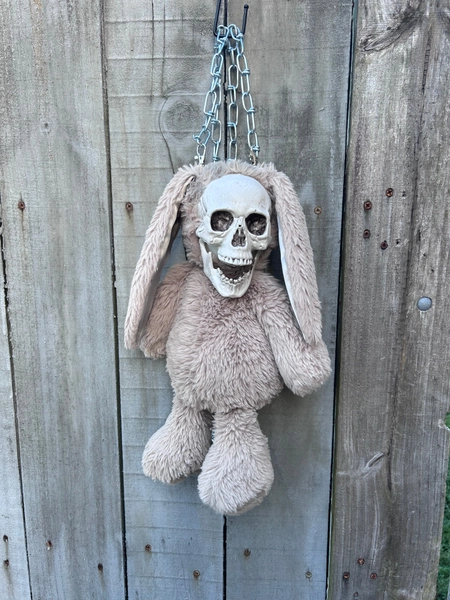 Gray Skeleton Bunny Backpack