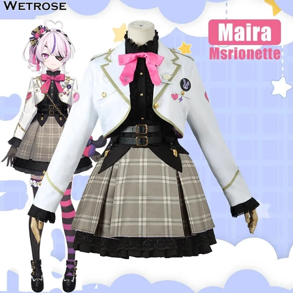 [Wetrose] In Stock Maria Marionette Nijisanji EN Vtuber Cosplay Costume Marinrin Marimari Wig Full Set