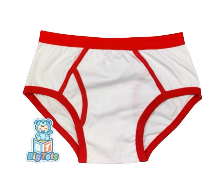 Adult Baby white w/red big boy briefs   abdl