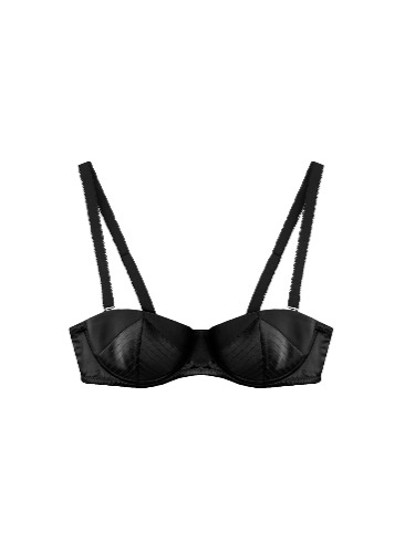 Top Stitch Convertible Bra | black / 32dd