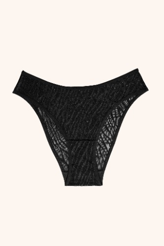Grace zebra mesh high cut panties | M
