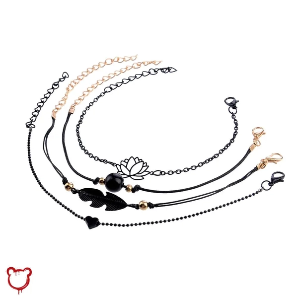 Black Bracelet Set