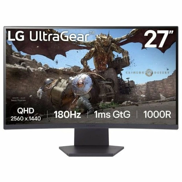LG UltraGear 27GS60QC-B VA HDR Curved Gaming Monitor 27" QHD 2560x1440 180Hz